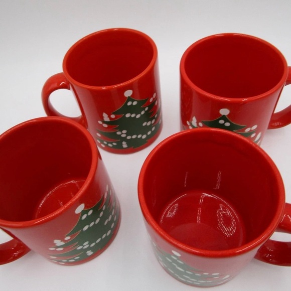 Set of 4 Waechtersbach Christmas Tree Coffee Mugs - Picture 2 of 6